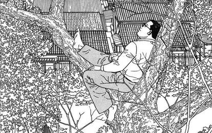 Viñeta de 'El caminante', de Jiro Taniguchi.