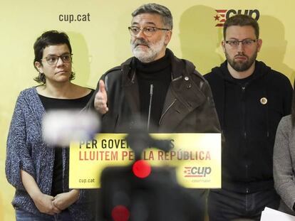 Los cuatro diputados de la CUP, en una imagen de archivo.