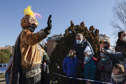 Las llegada de los Reyes Magos a Las Rozas (Madrid).