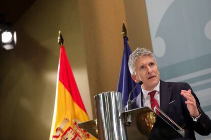 Fernando Grande-Marlaska, tras tomar posesión por segunda vez de su cargo como ministro del Interior.