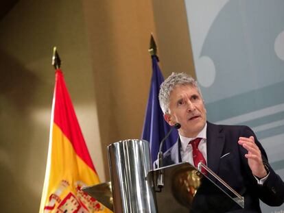 Fernando Grande-Marlaska,  tras tomar posesión por segunda vez de su cargo como ministro del Interior.