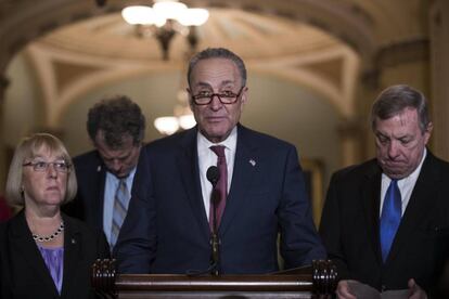 El líder de la minoría demócrata del Senado, Chuck Schumer, este martes