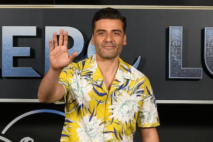 Oscar Isaac, el miércoles 16 de marzo en la presentación de 'Caballero Luna' en Madrid.