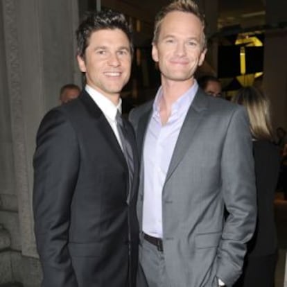 Neil Patrick Harris, a la derecha, y su novio David Burtka.