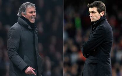 El entrenador del Real Madrid, José Mourinho, y el del Barcelona, Tito Vilanova