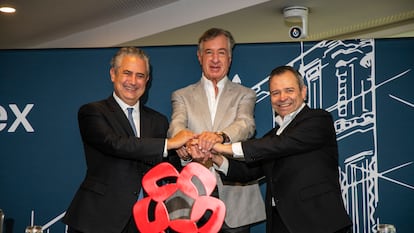 Ernesto Torres Cantú director de City internacional, Fernando Chico Pardo empresario y Manuel Romo director general de Grupo Financiero Banamex