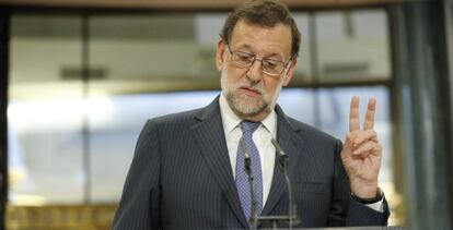 El presidente en funciones, Mariano Rajoy, este miércoles.