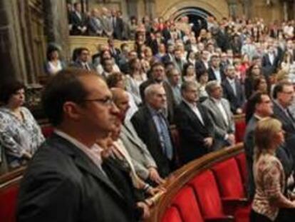 El pleno de debate y votación de la propuesta sobre el pacto fiscal en el Parlamento catalán