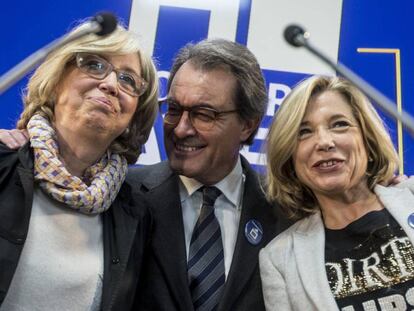 Rigau, Mas i Ortega, aquest dilluns, després de conèixer la sentència del TSJC.