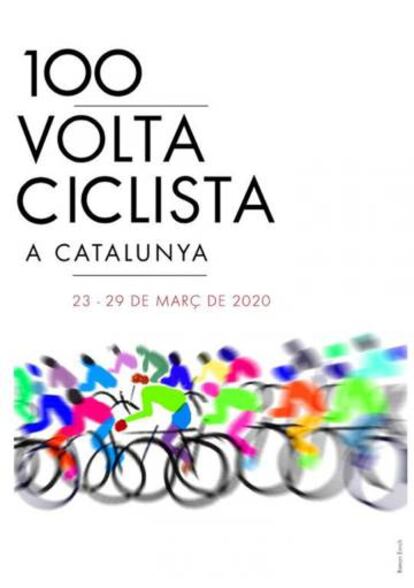 Cartell de l'edició 100 de la Volta, que se celebrarà entre el 23 i el 29 de març de 2021.