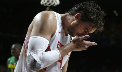 Gasol, en el partido contra Senegal.