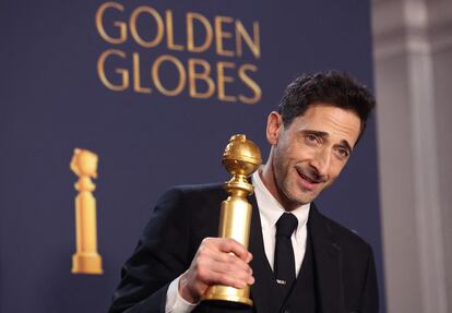 Adrien Brody, best actor in a drama with 'The Brutalist'.