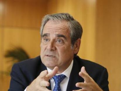 Jes&uacute;s Aguilar, presidente del Consejo de Colegios Oficiales de Farmace&uacute;ticos en la sede de la instituci&oacute;n en Madrid el mi&eacute;rcoles.