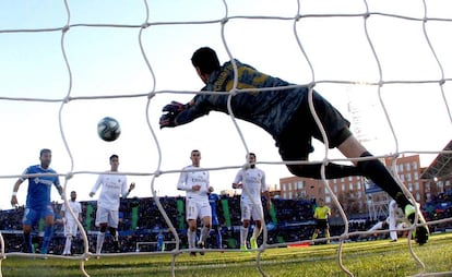 Courtois, en una intervención en Getafe. 