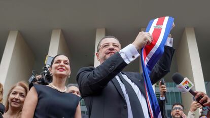El presidente de Costa Rica, Rodrigo Chaves, el pasado jueves en la Asamblea Legislativa.