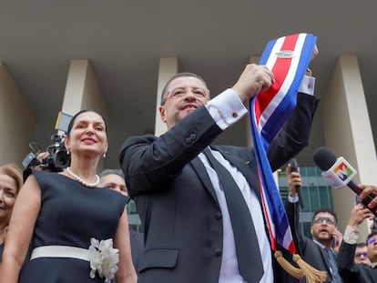 El presidente de Costa Rica, Rodrigo Chaves, el pasado jueves en la Asamblea Legislativa.