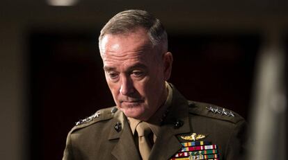 El jefe del Estado Mayor Conjunto de EEUU, general Joseph Dunford, en el Club Nacional de la prensa en Washington.