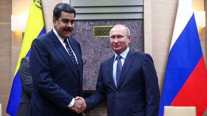Nicolas Maduro y Vladimir Putin, en diciembre en la residencia del presidente ruso a las afueras de Moscú.