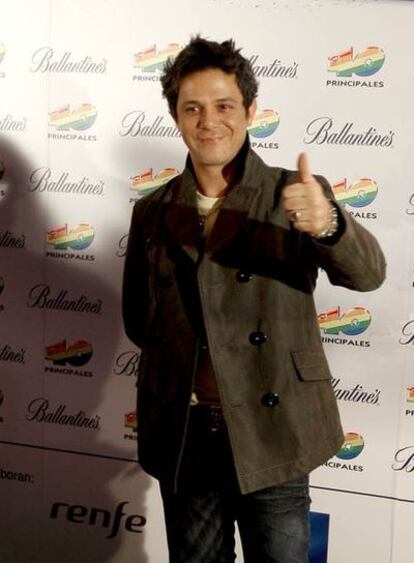 Alejandro Sanz, ayer, en Madrid.