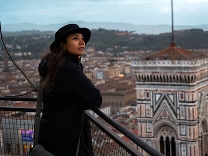 Mariel Galán durante su último viaje a la ciudad de Florencia (Italia).