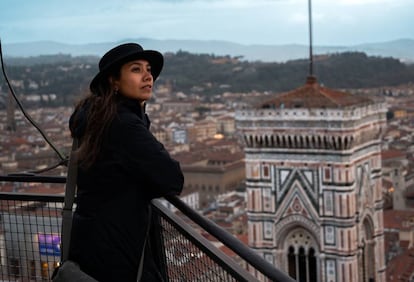 Mariel Galán durante su último viaje a la ciudad de Florencia (Italia).