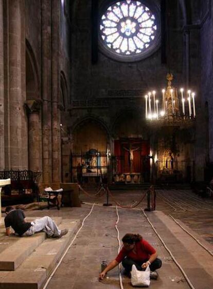 Medición del subsuelo de la catedral.