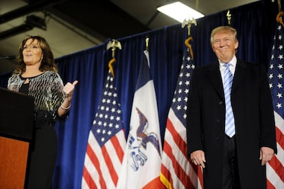 Sarah Palin y Donald Trump.