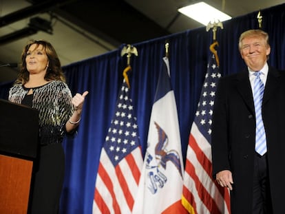 Sarah Palin y Donald Trump.