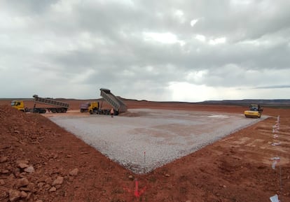 Construcción de viales en un parque eólico de GES.