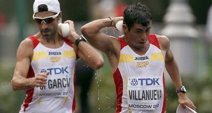 Garc&iacute;a Bragado y Villanueva, durante los 50km marcha