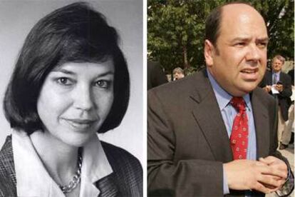 Los periodistas Matt Cooper y Judith Miller.