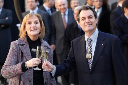 Artur Mas y la presidenta del Parlament, Núria de Gispert