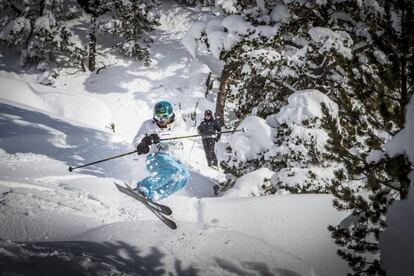 Un esquiador en Baqueira Beret, en el valle de Arán.