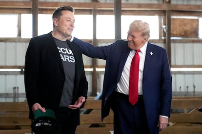Musk y Trump, el 5 de octubre de 2024 en un acto de la campaña electoral estadounidense en Butler (Pensilvania).