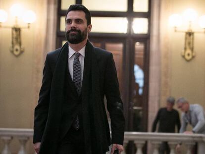 Roger Torrent, aquest dilluns, al Parlament.