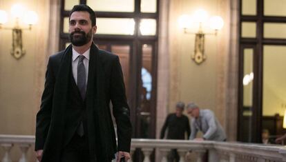 Roger Torrent, aquest dilluns, al Parlament.