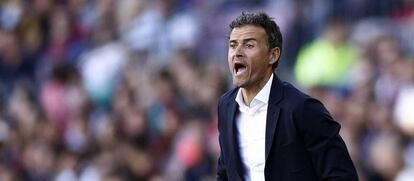 Luis Enrique, durante el encuentro ante el Deportivo.