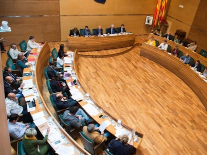 Pleno de la Diputación de Valencia el pasado abril.