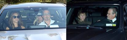 Robert DowneyJunior y su mujer, Susan Downey; Steven Spielberg y su esposa, Kate Capshaw, llegan a la boda de Paltrow y Falchuk.
