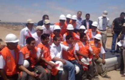 El presidente Ollanta Humala en la inauguraci&oacute;n de la planta desarrollada por Solarpack en Tacna, Per&uacute;.