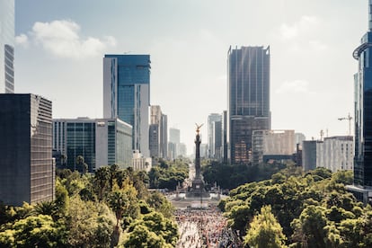 Vista aérea de Ciudad de México, en 2022.