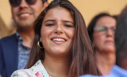Cayetana Rivera Martinez de Irujo en una corrida de toros, en Ronda, el pasado 1 de septiembre. 