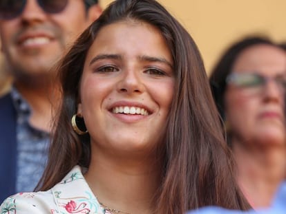 Cayetana Rivera Martinez de Irujo en una corrida de toros, en Ronda, el pasado 1 de septiembre. 