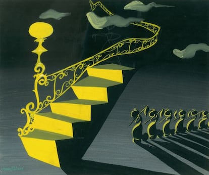 Esbós de Mary Blair per a 'La Ventafocs' de Disney, del 1950, que s'exhibeix a l'exposició de San Francisco.