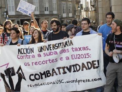 La huelga contra los recortes educativos solo logra vaciar la universidad coruñesa