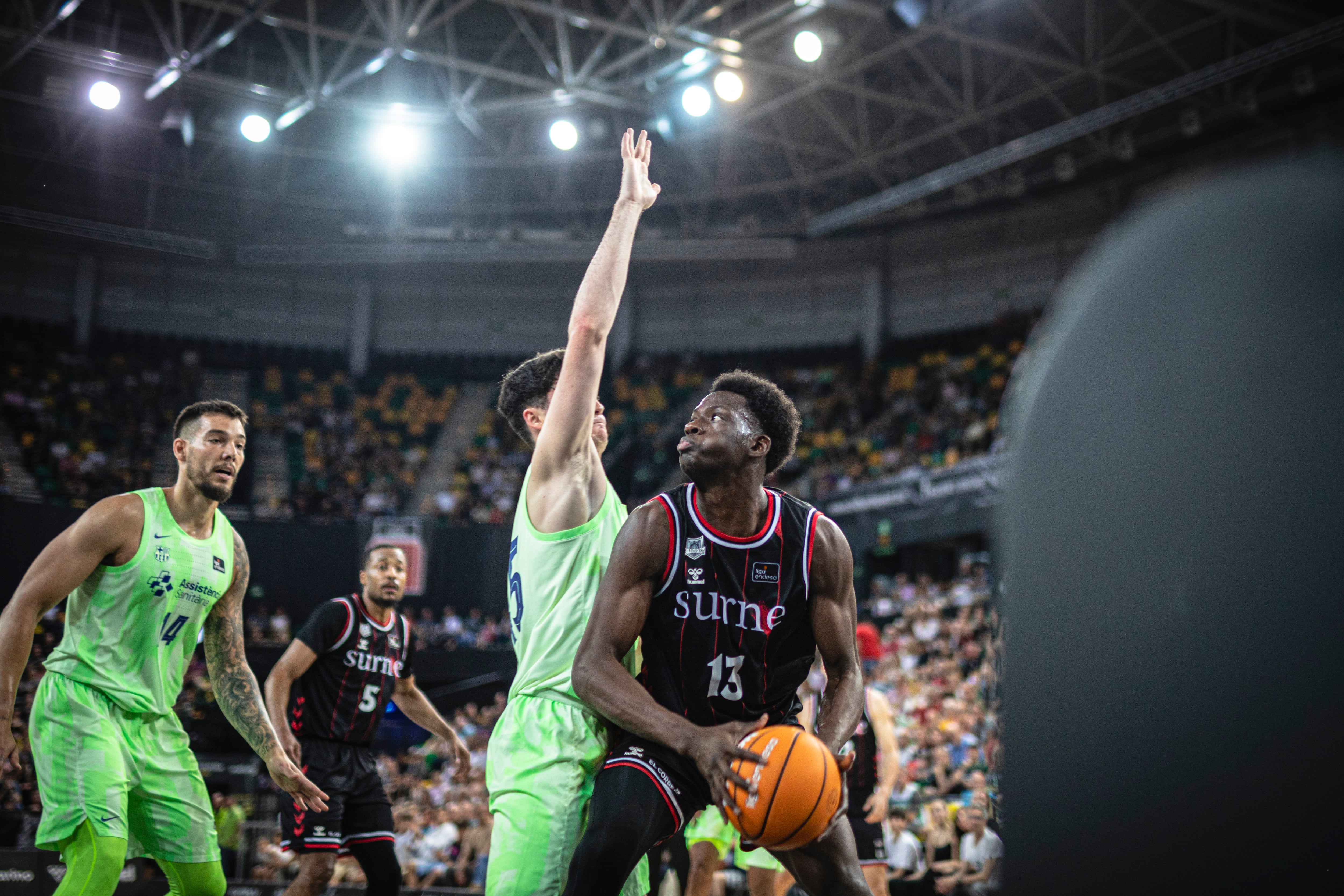 Bassala Bagayoko, en mayo pasado ante el Barcelona con el Bilbao Basket.