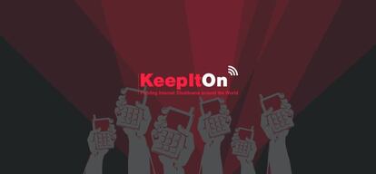 Imagen de la campaña #KeepItOn.