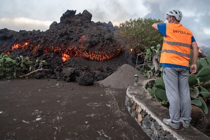 Colada de lava en Toquedo, La Palma.