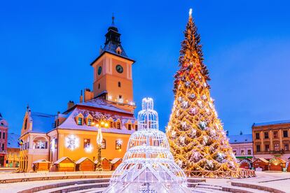 Una Navidad en el mercadillo de Navidad de Brasov.
