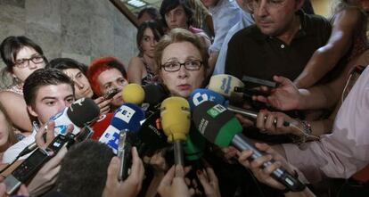 La consejera Carmen Mart&iacute;nez Aguayo, a su salida del Consejo de Pol&iacute;tica Fiscal y Financiera.